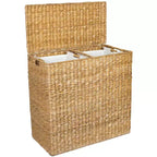 BirdRock Home Seagrass Oversized Divided Hamper with Liners - Honey