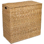 Panier à linge double surdimensionné en jonc de mer BirdRock Home avec doublures - Miel