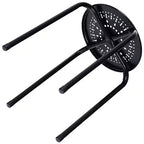 Costway Lot de 6 tabourets en métal empilables Daisy sans dossier rond pour cuisine, noir