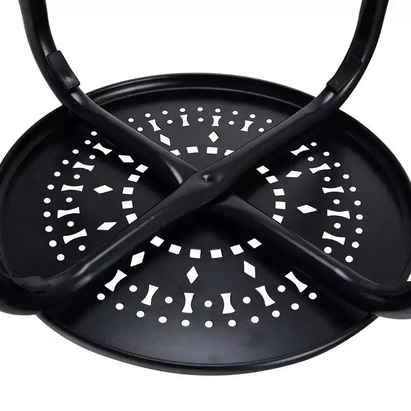 Costway Lot de 6 tabourets en métal empilables Daisy sans dossier rond pour cuisine, noir
