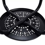 Costway Lot de 6 tabourets en métal empilables Daisy sans dossier rond pour cuisine, noir