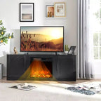 Meuble TV Costway 58" avec cheminée et console de divertissement, et foyer électrique de 18 po