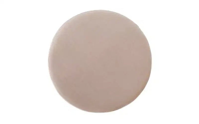 Pouff ottoman rond en velours BirdRock Home - Taupe