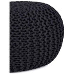 BirdRock Home Pouf Repose-Pied Rond Ottomane - Gris anthracite