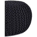 BirdRock Home Pouf Repose-Pied Rond Ottomane - Gris anthracite