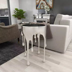 Table d'appoint contemporaine en aluminium fondu - Olivia & May