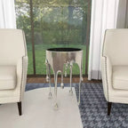 Table d'appoint contemporaine en aluminium fondu - Olivia & May