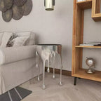 Table d'appoint contemporaine en aluminium fondu - Olivia & May