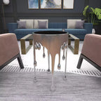 Table d'appoint contemporaine en aluminium fondu - Olivia & May