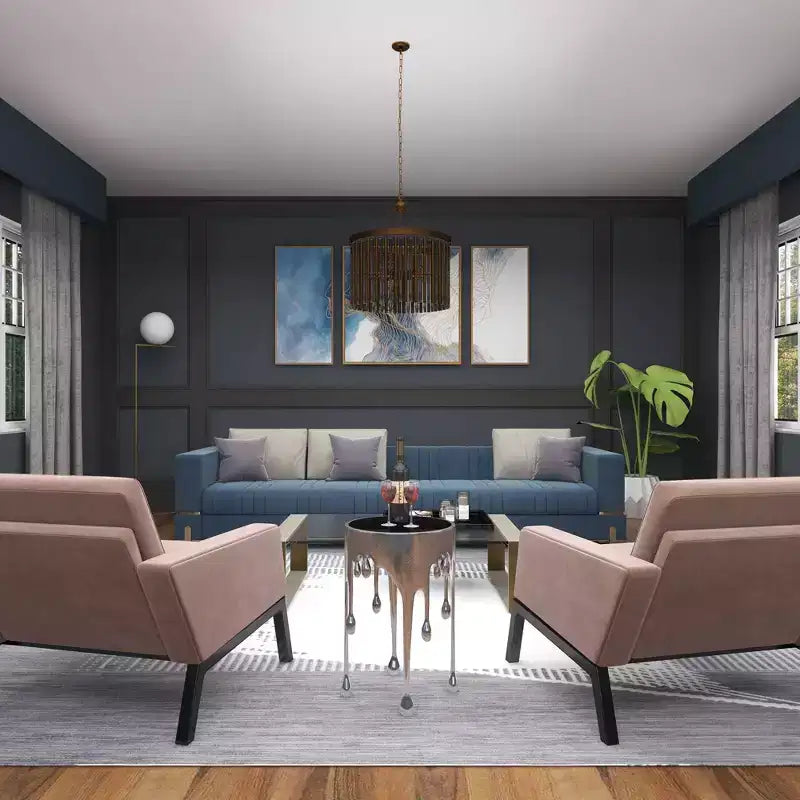 Table d'appoint contemporaine en aluminium fondu - Olivia & May