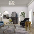 Table d'appoint contemporaine en aluminium fondu - Olivia & May