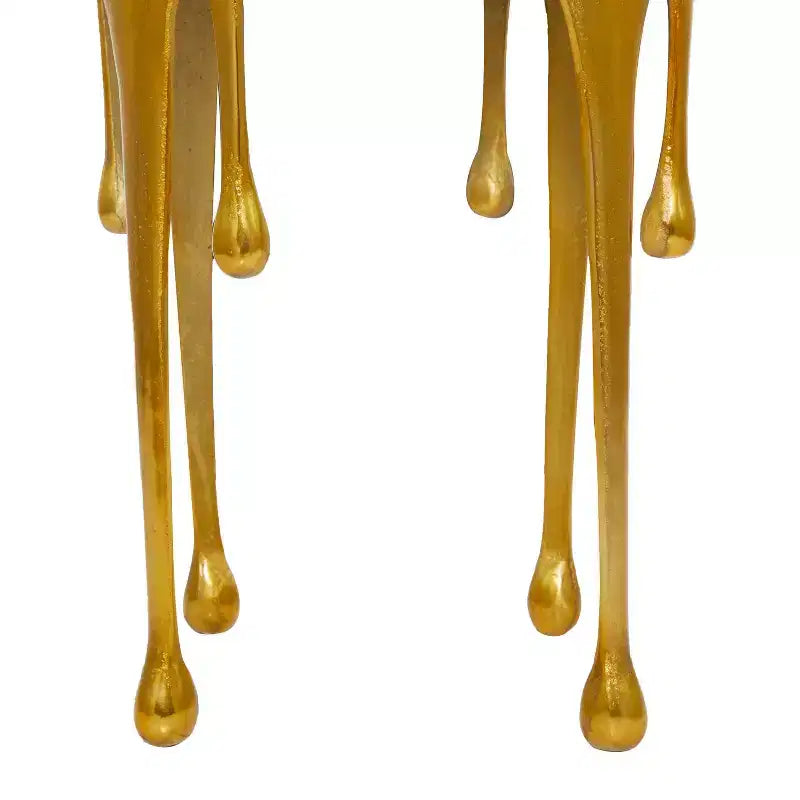 Table d'appoint contemporaine en aluminium fondu - Olivia & May