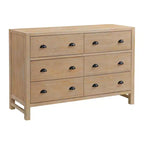 Ensemble de chambre à coucher 5 pièces Arden Wood avec deux tables de chevet à 2 tiroirs Bois flotté clair - Meubles Alaterre