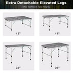 Table de barbecue pliante Costway pour camping, table support de barbecue en aluminium léger
