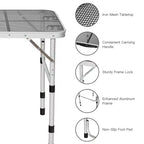 Table de barbecue pliante Costway pour camping, table support de barbecue en aluminium léger