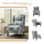 Fauteuil inclinable contemporain manuel moderne à oreilles avec pieds en bois d'hévéa Asikli | Karat Home – Gris