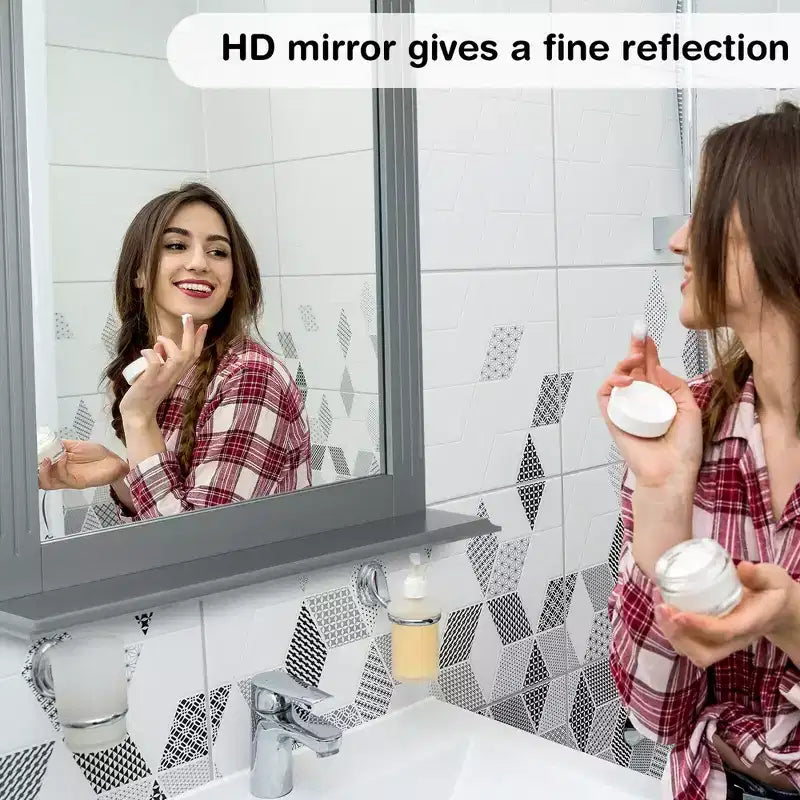 Miroir mural de salle de bain Costway avec étagère, miroir de maquillage polyvalent