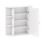 Costway Armoire de Toilette Murale Multifonctionnelle avec Miroir Gris/Blanc/Noir/Marron