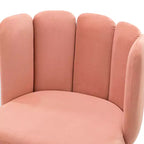 Tabouret de Maquillage en Velours Barbara pour Salle de Maquillage Chaises d'Appoint Modernes pour Salon avec Pieds en Métal Doré | ART OF LIVING DESIGNS-Rose