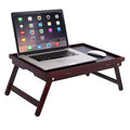 BirdRock Home Bamboo Lap Tray with Adjustable Top - Walnut