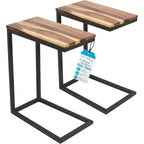 BirdRock Home Acacia Wood TV Tray C Side Table - Set of 2