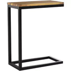 BirdRock Home Tables d'appoint en bois d'acacia pour canapé en C - Lot de 2