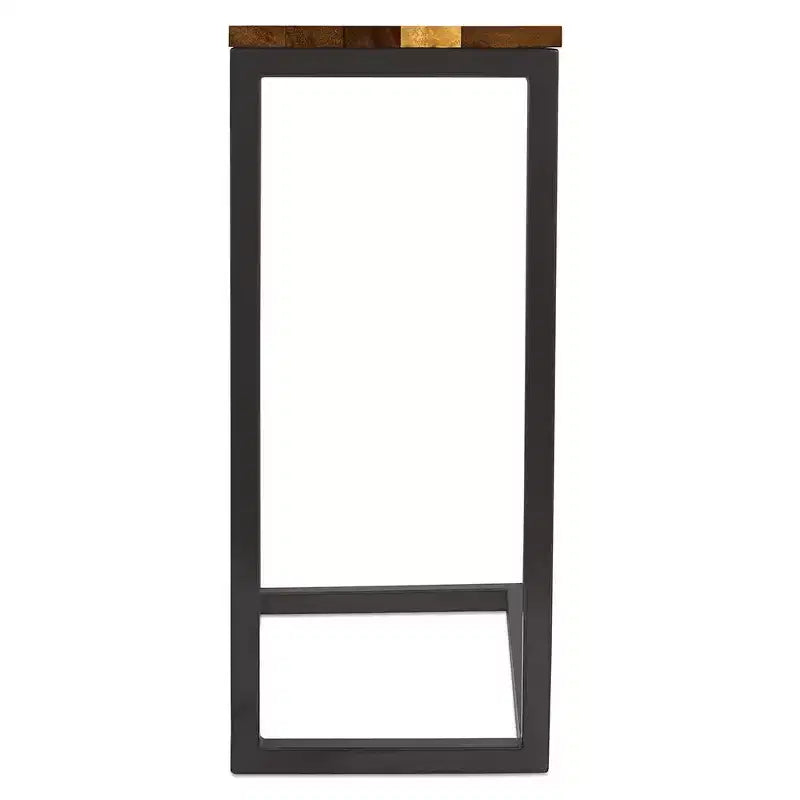 BirdRock Home Tables d'appoint en bois d'acacia pour canapé en C - Lot de 2
