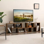 Meuble TV Costway 3 pièces pour TV jusqu'à 65'' Centre de divertissement Bibliothèque Étagères Blanc/Marron/Noir/Bois noir