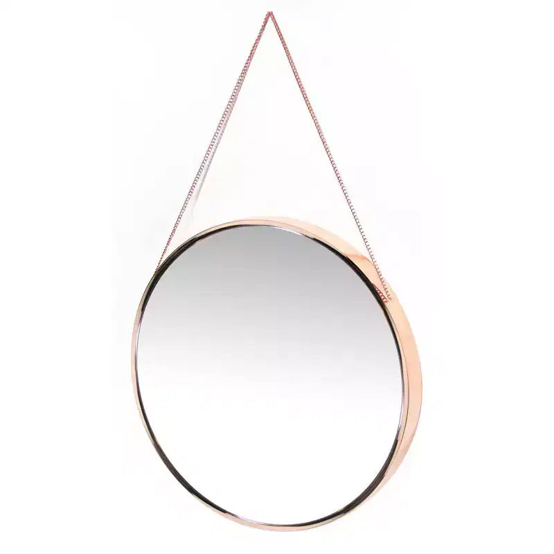 Miroir mural rond Franc de 17,5 avec chaîne en métal – Infinity Instruments