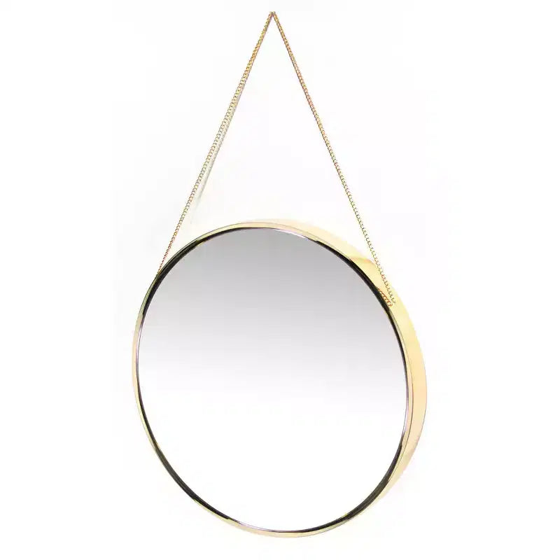 Miroir mural rond Franc de 17,5 avec chaîne en métal – Infinity Instruments