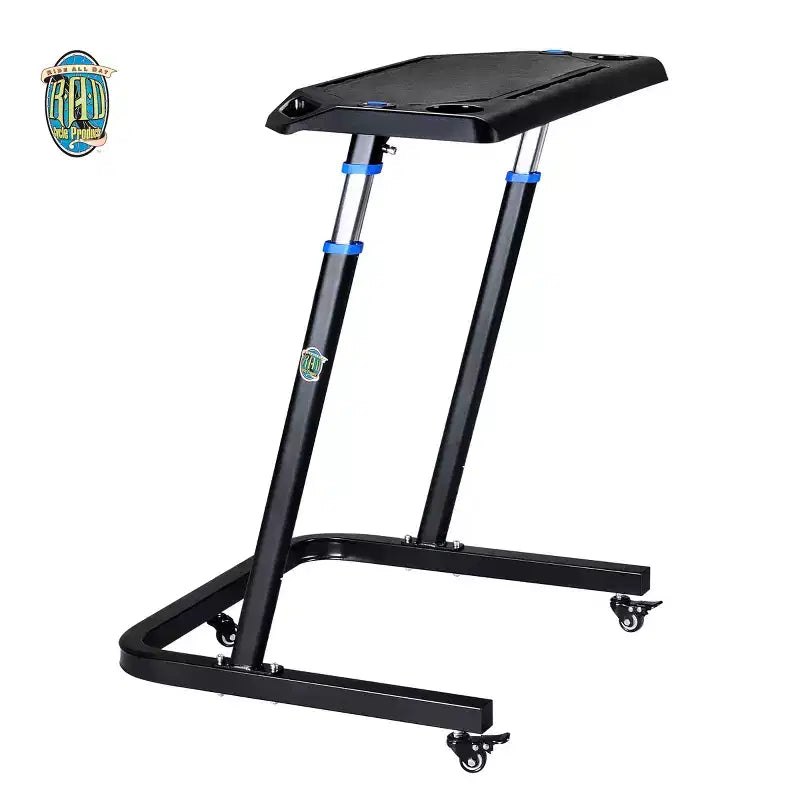 Bureau de vélo réglable - Chariot pour ordinateur portable roulant pour vélo stationnaire ou entraîneur - Faites de l'exercice en travaillant ou en regardant la télévision - Bureau debout par Rad Sportz