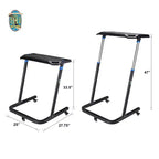 Bureau de vélo réglable - Chariot pour ordinateur portable roulant pour vélo stationnaire ou entraîneur - Faites de l'exercice en travaillant ou en regardant la télévision - Bureau debout par Rad Sportz