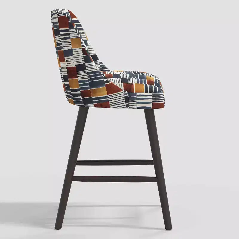 Tabouret de bar à hauteur de comptoir Geller avec repose-pieds géométrique - Threshold