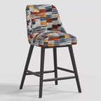 Tabouret de bar à hauteur de comptoir Geller avec repose-pieds géométrique - Threshold