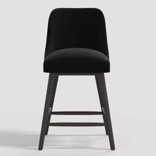 Tabouret de bar 27 Geller avec repose-pieds en velours - Threshold