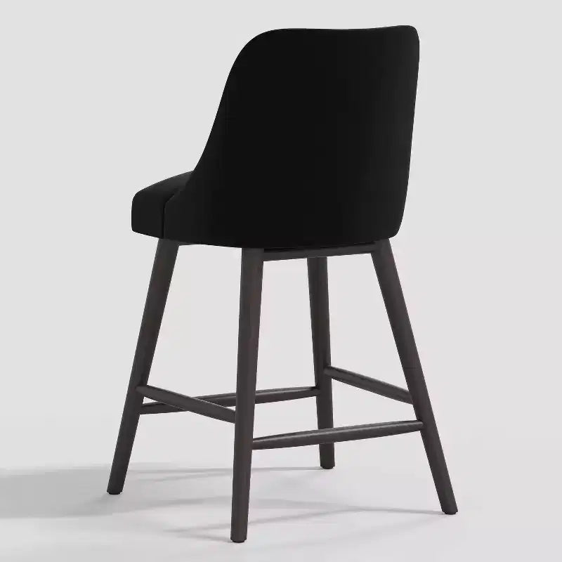 Tabouret de bar 27 Geller avec repose-pieds en velours - Threshold