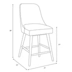 Tabouret de bar 27 Geller avec repose-pieds en velours - Threshold