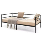 Cadre de canapé-lit double en métal Costway avec tête de lit pour chambre d'amis - Salon