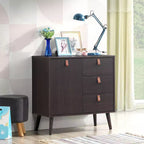 Costway Buffet Console d'entrée avec meuble de présentation marron pour la maison