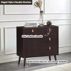 Costway Buffet Console d'entrée avec meuble de présentation marron pour la maison