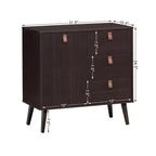 Costway Buffet Console d'entrée avec meuble de présentation marron pour la maison