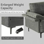 Canapé d'angle modulable moderne Costway en forme de L avec méridienne réversible et 4 ports USB