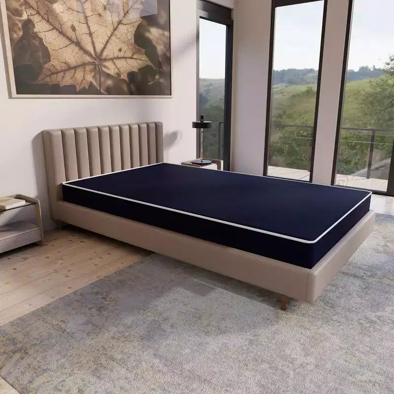Continental Sleep, matelas imperméable double face mi-ferme à plateau serré en vinyle de 5 pouces,