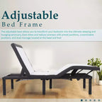 Continental Sleep, base de lit réglable 15 avec 3 positions programmables, inclinaison de la tête et des pieds, éclairage d'ambiance LED, blanc
