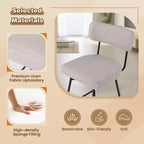 Tabourets de Bar Pivotants Rembourrés Costway Lot de 4 avec Siège et Dossier Rembourrés Structure en Métal Beige/Gris