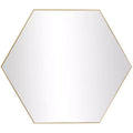 Contemporary Wood Hexagon Wall Mirror  Olivia & May