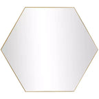 Contemporary Wood Hexagon Wall Mirror  Olivia & May