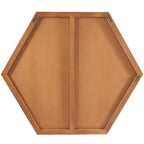 Miroir mural hexagonal en bois contemporain Olivia & May