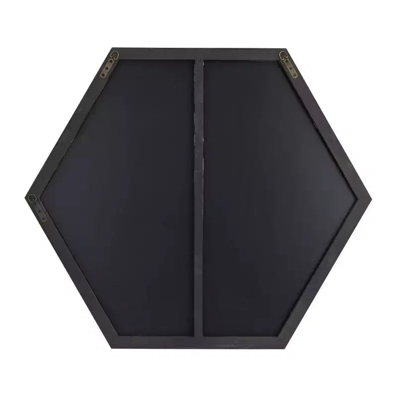 Miroir mural hexagonal en bois contemporain Olivia & May
