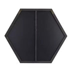 Miroir mural hexagonal en bois contemporain Olivia & May